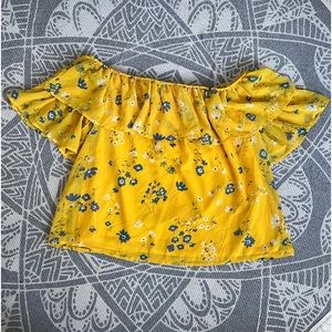 Small Charlotte Russe off the shoulder top